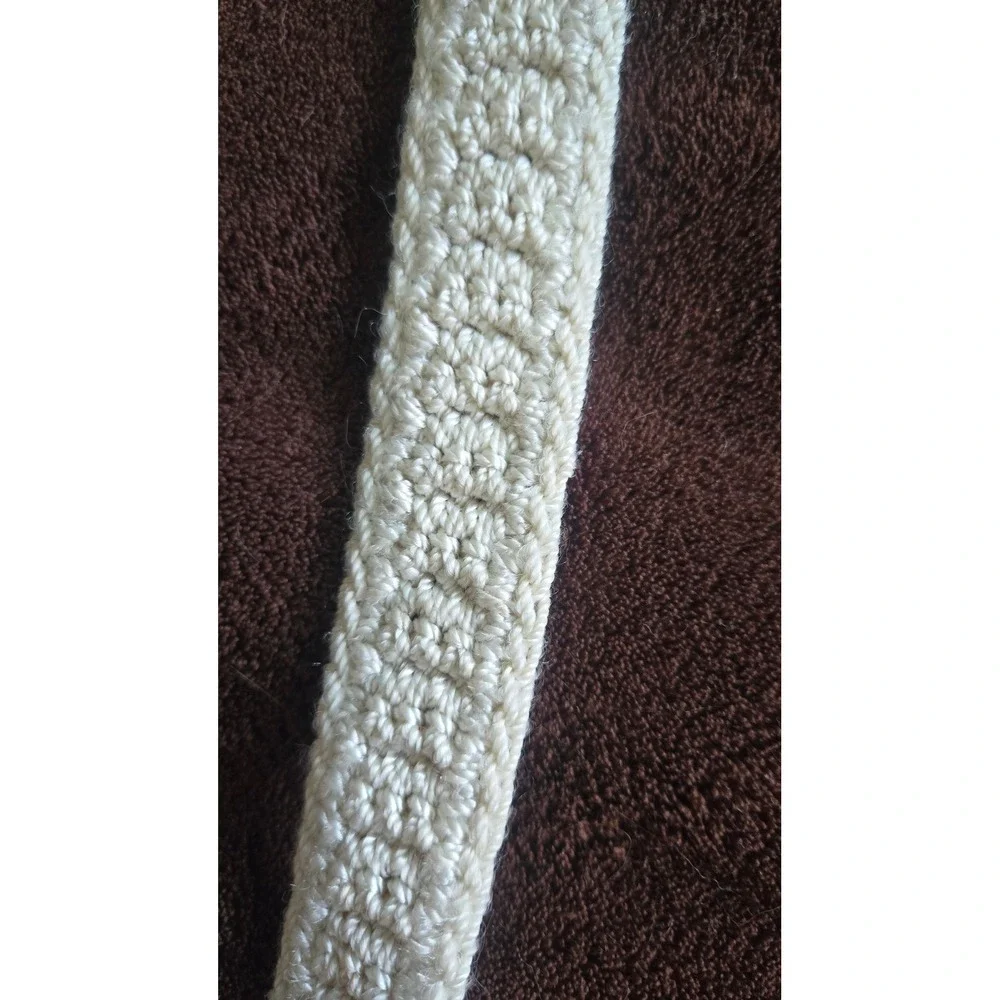 The Sak Crochet Crossbody Bag Cream Off White Bamboo Accents Boho Shoulder Bag